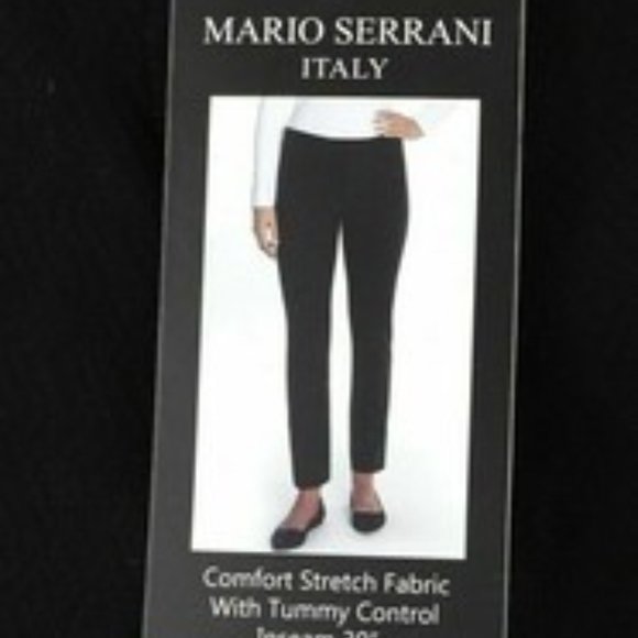 Mario Serrani (ITALY) Ladies Black Jacquard Comfort Stretch Pant - Picture 11 of 17
